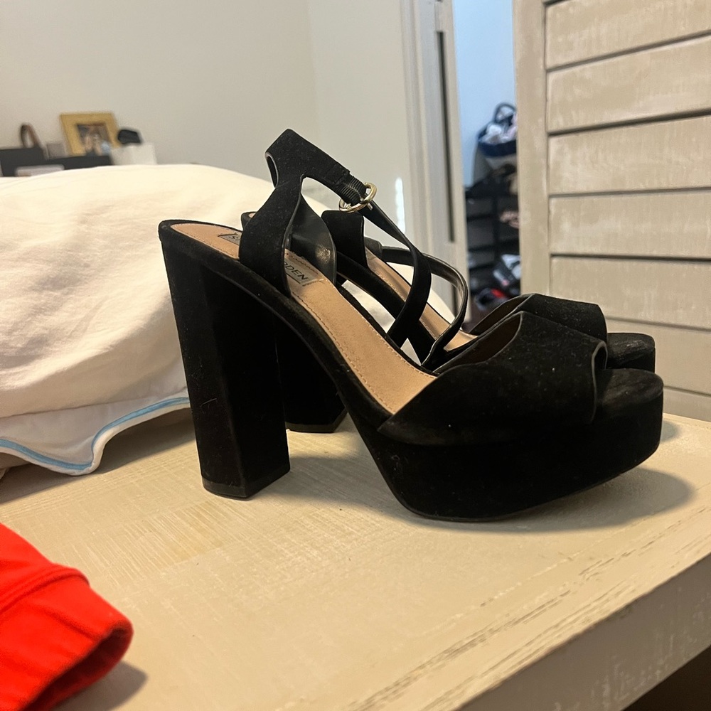 Black platform heels